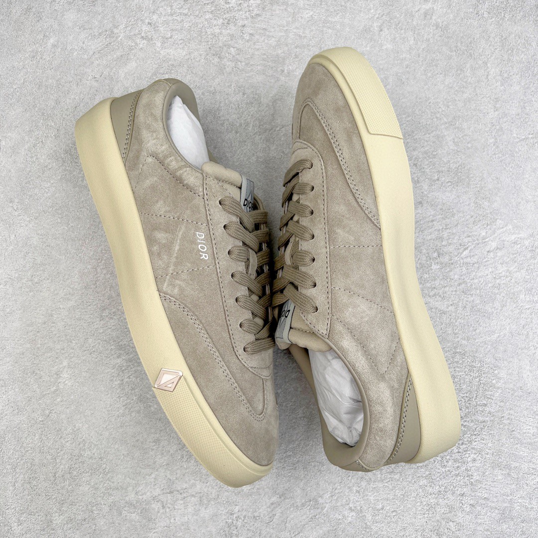 Dior 迪奥 B101皮革 低筒 休闲鞋 运动鞋 板鞋 德训鞋 男鞋 米灰色 3SN285ZRG_H161