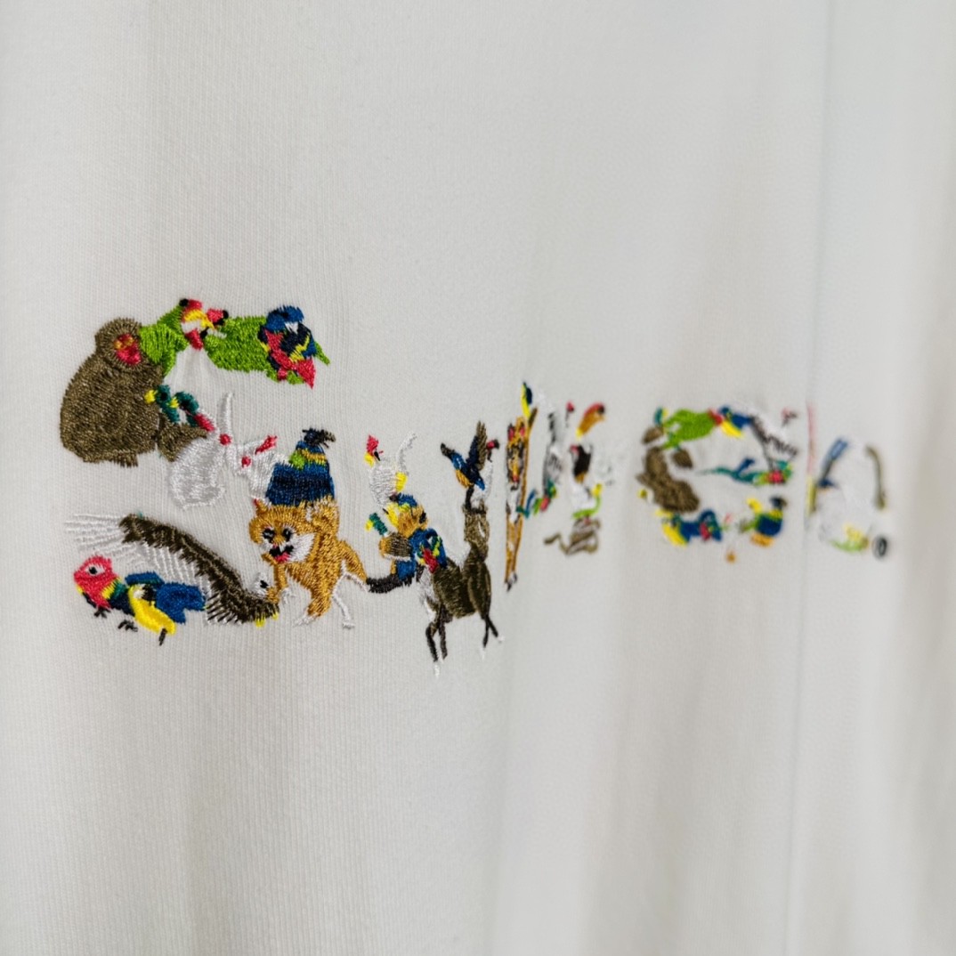 Supreme SS23 Week12 ANIMAL KINGDOM SS TOP 圆领字母 Logo 印花 短袖 T恤 男女同款 白色 SUP-SS23-223