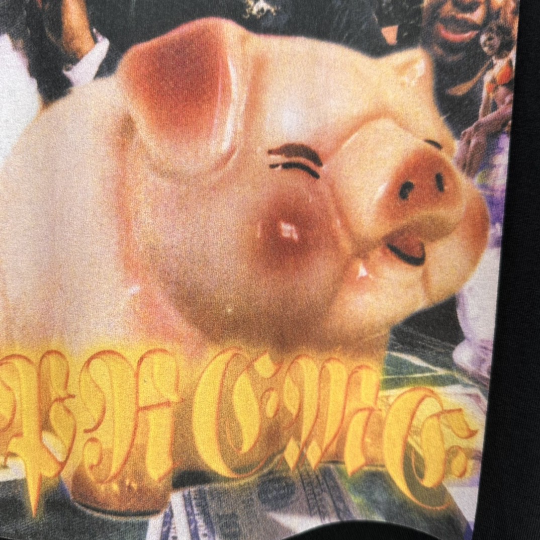 Supreme BERNADETTE CORPORATION 联名款SS23WEEK13 MONEY TEE 图案印花Logo 短袖 T恤 男女同款 黑色 SUP-SS23-223