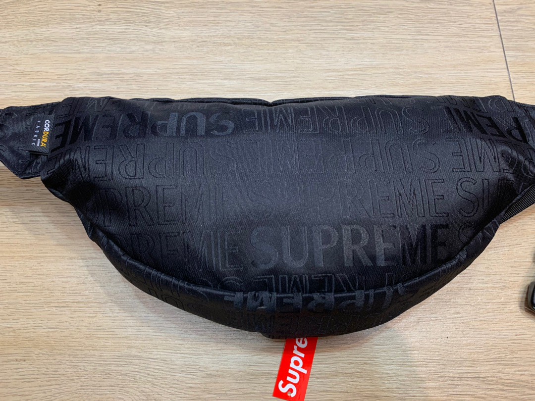 Supreme SS19 Waist Bag Black 字母满印 斜挎包 腰包 胸包 黑色 SUP-SS19-015