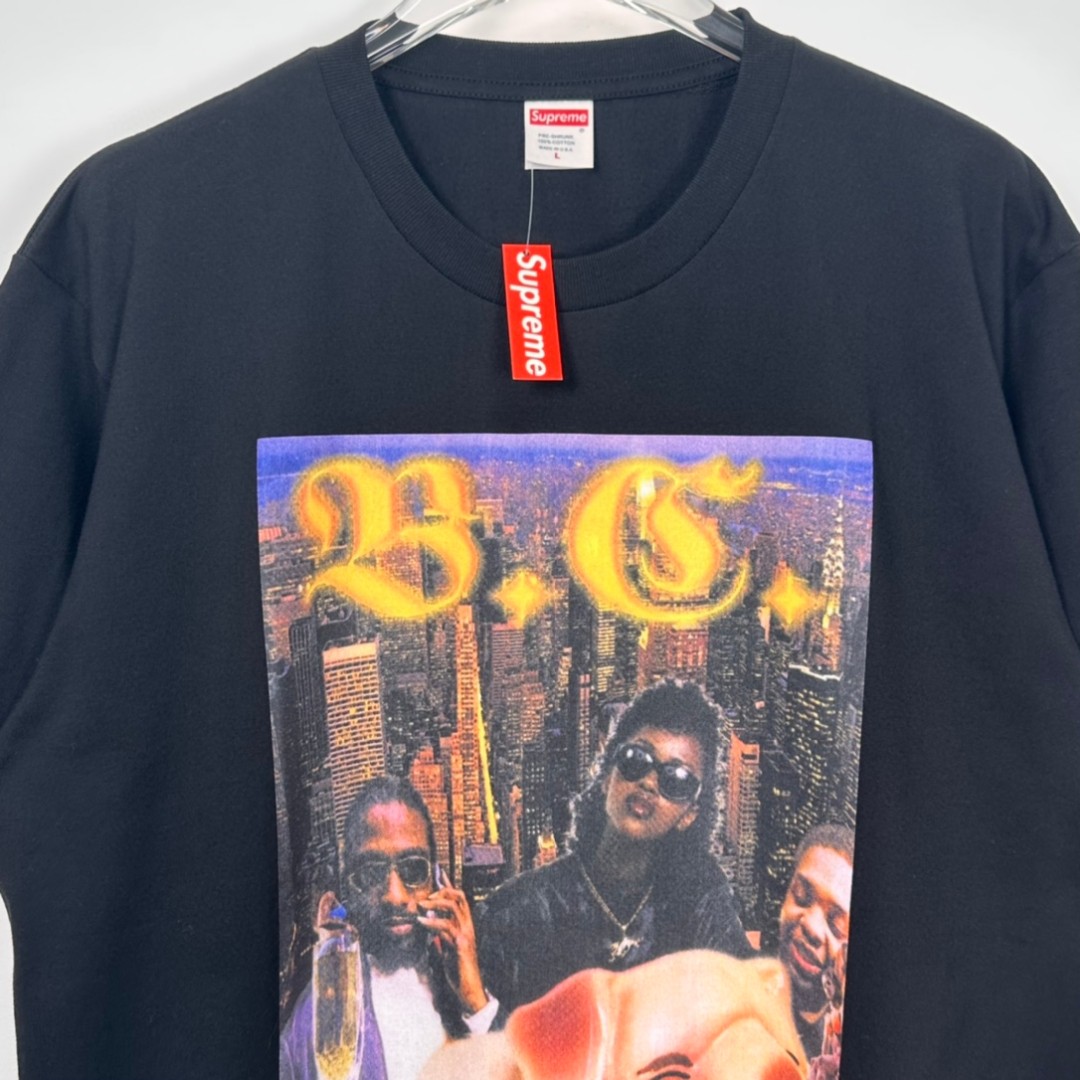 Supreme BERNADETTE CORPORATION 联名款SS23WEEK13 MONEY TEE 图案印花Logo 短袖 T恤 男女同款 黑色 SUP-SS23-223