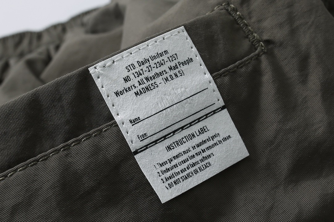 MADNESS 拼接松紧腰 短裤 宽松 裤子 夏款 男女同款 卡其色 深灰色 23SS-SP-D006-DG