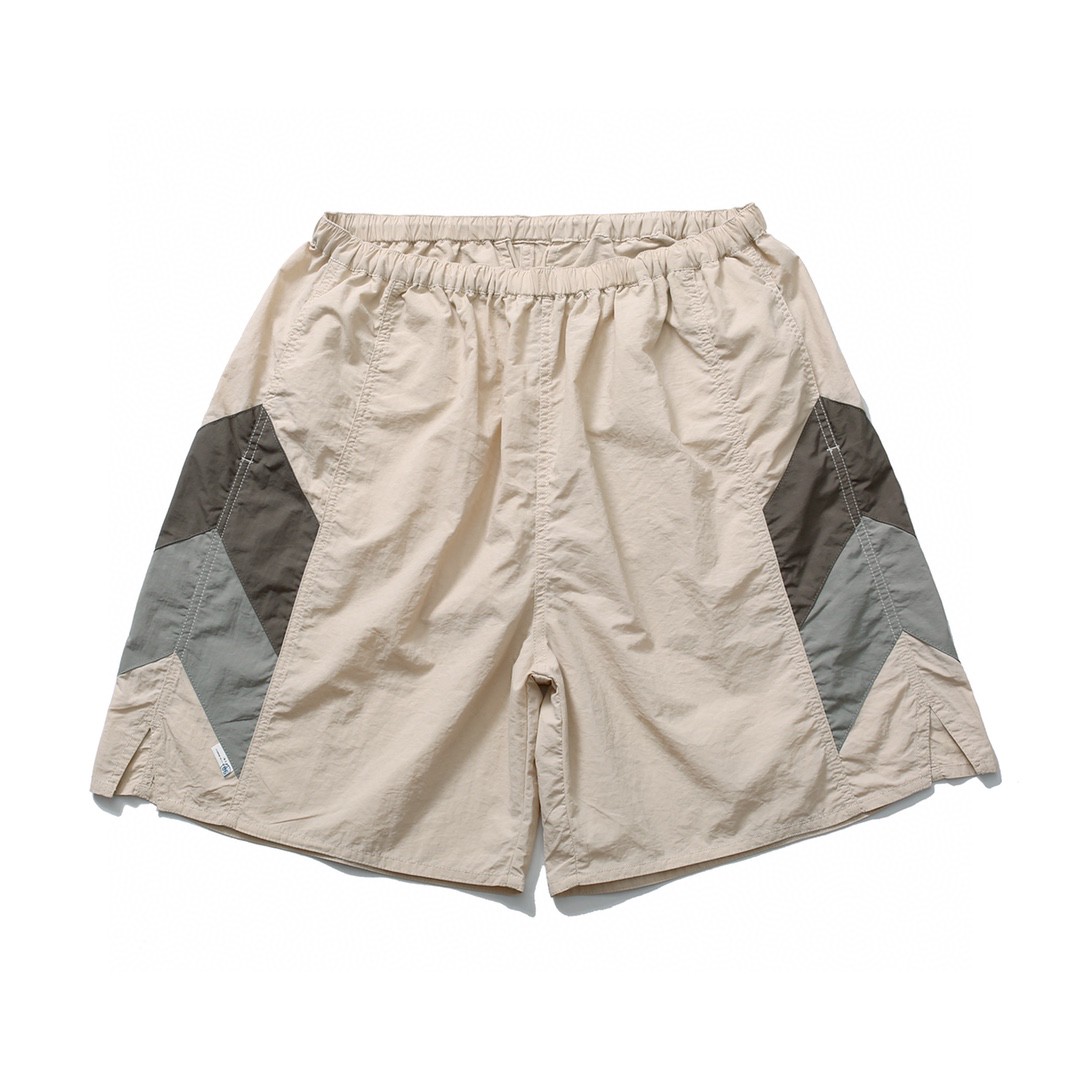 MADNESS 拼接松紧腰 短裤 宽松 裤子 夏款 男女同款 卡其色 深灰色 23SS-SP-D006-DG