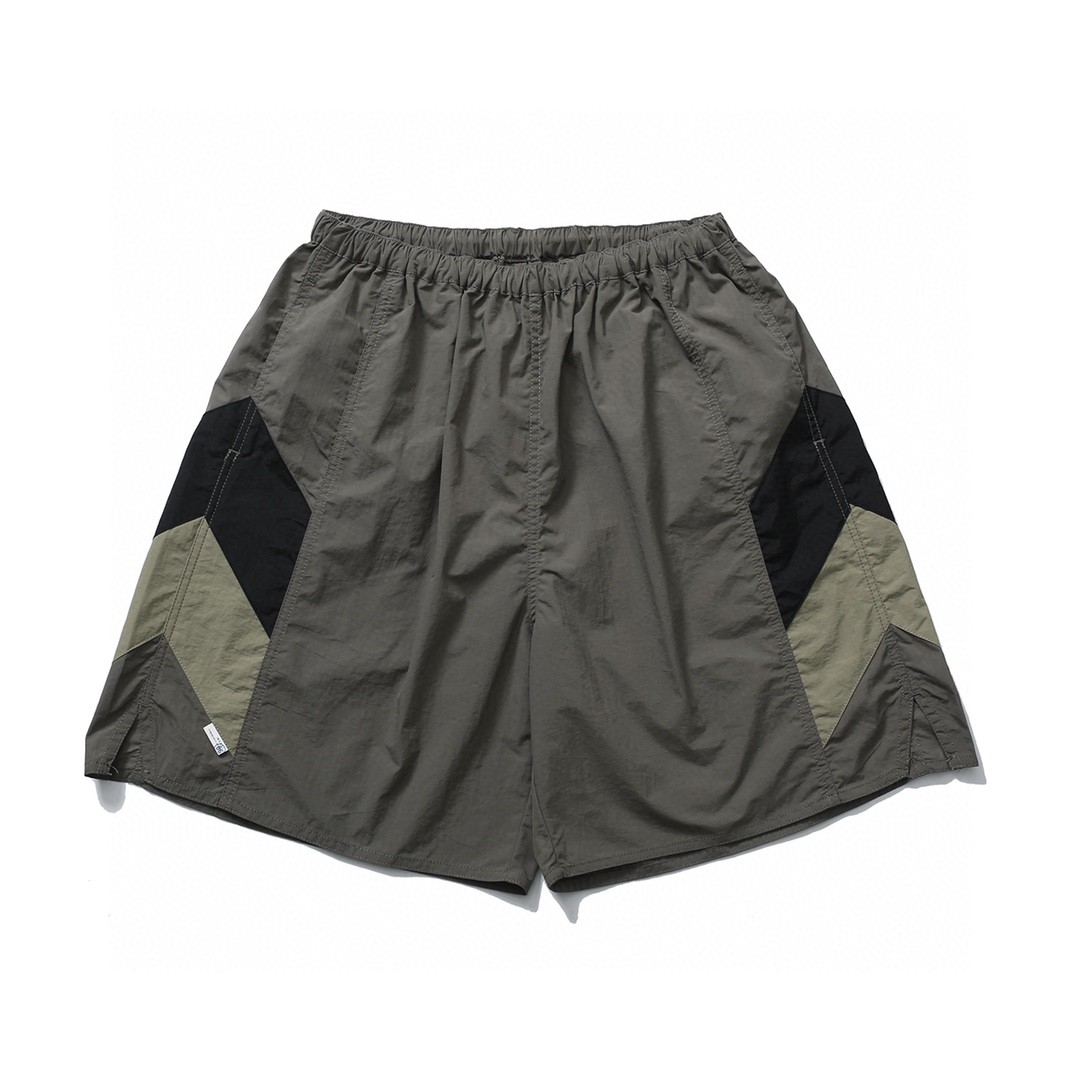 MADNESS 拼接松紧腰 短裤 宽松 裤子 夏款 男女同款 卡其色 深灰色 23SS-SP-D006-DG