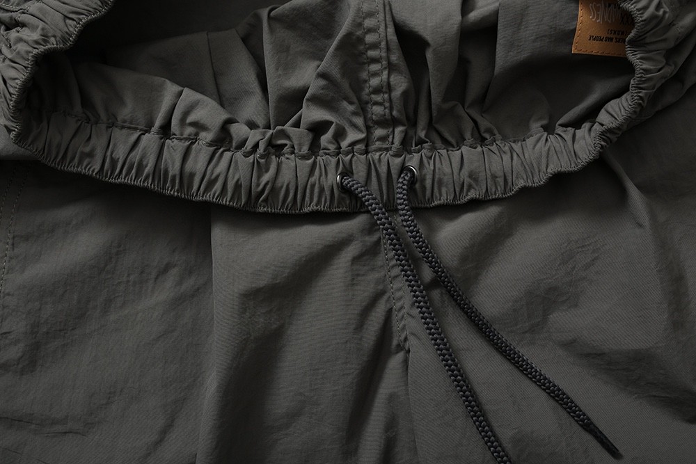 MADNESS 拼接松紧腰 短裤 宽松 裤子 夏款 男女同款 卡其色 深灰色 23SS-SP-D006-DG