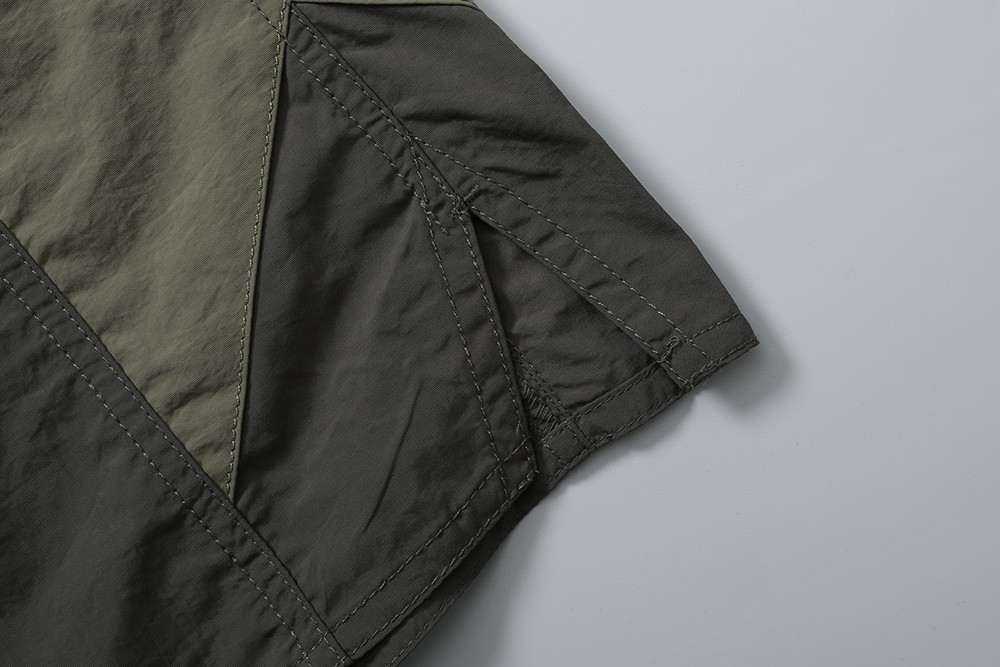 MADNESS 拼接松紧腰 短裤 宽松 裤子 夏款 男女同款 卡其色 深灰色 23SS-SP-D006-DG