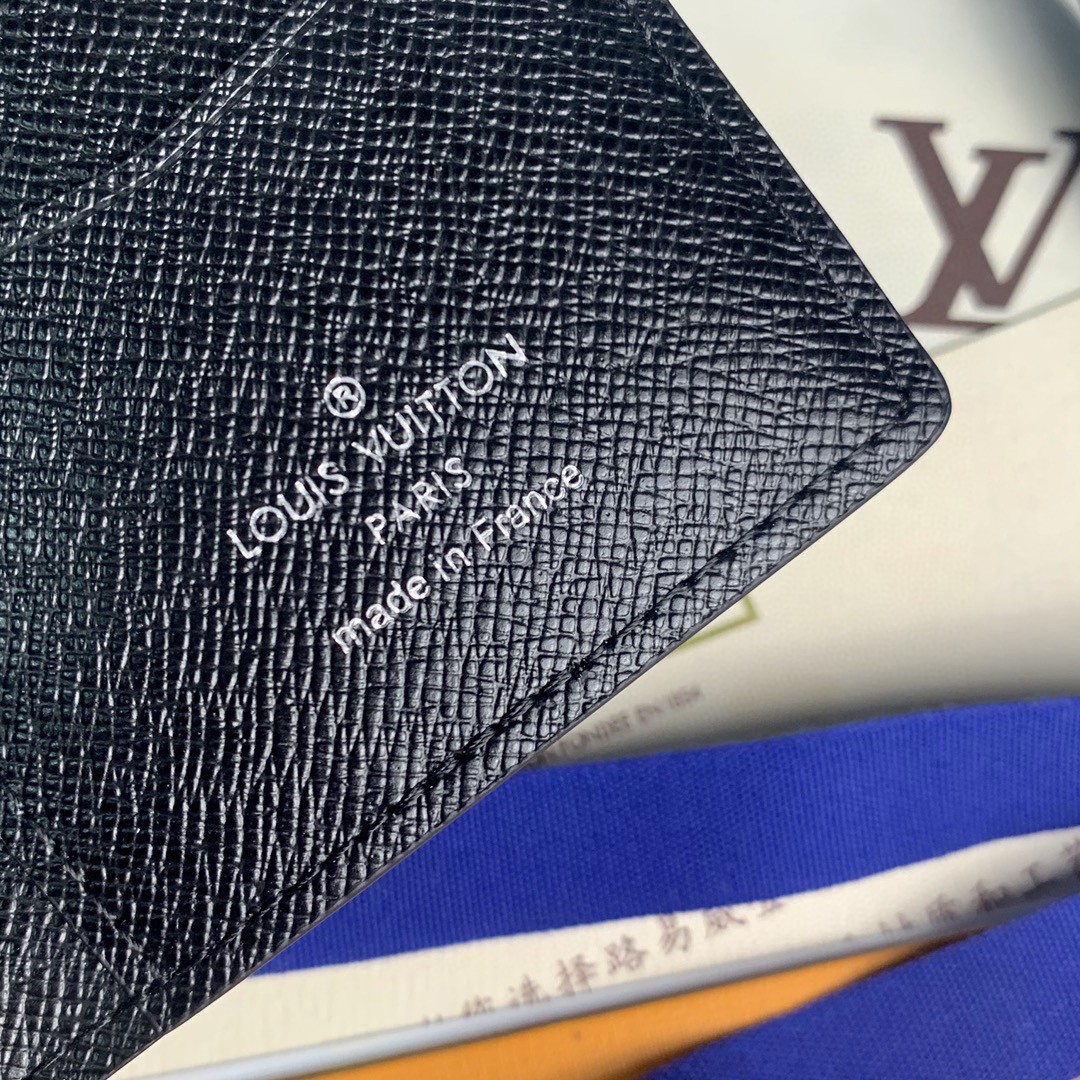LOUIS VUITTON 路易威登 经典老花印花 钱夹 钱包 卡包 名片夹 男女同款 灰黑色 