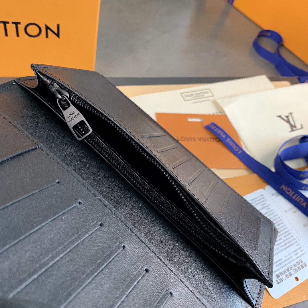 LOUIS VUITTON 路易威登 Portefeuille Brazza LV 长款 钱夹 钱包 男女同款 黑色 M69980