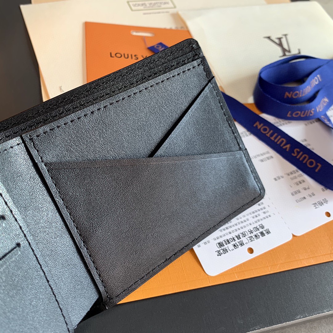 LOUIS VUITTON 路易威登 Multiple 双折字母 钱夹 钱包 男女同款 黑色 M69829