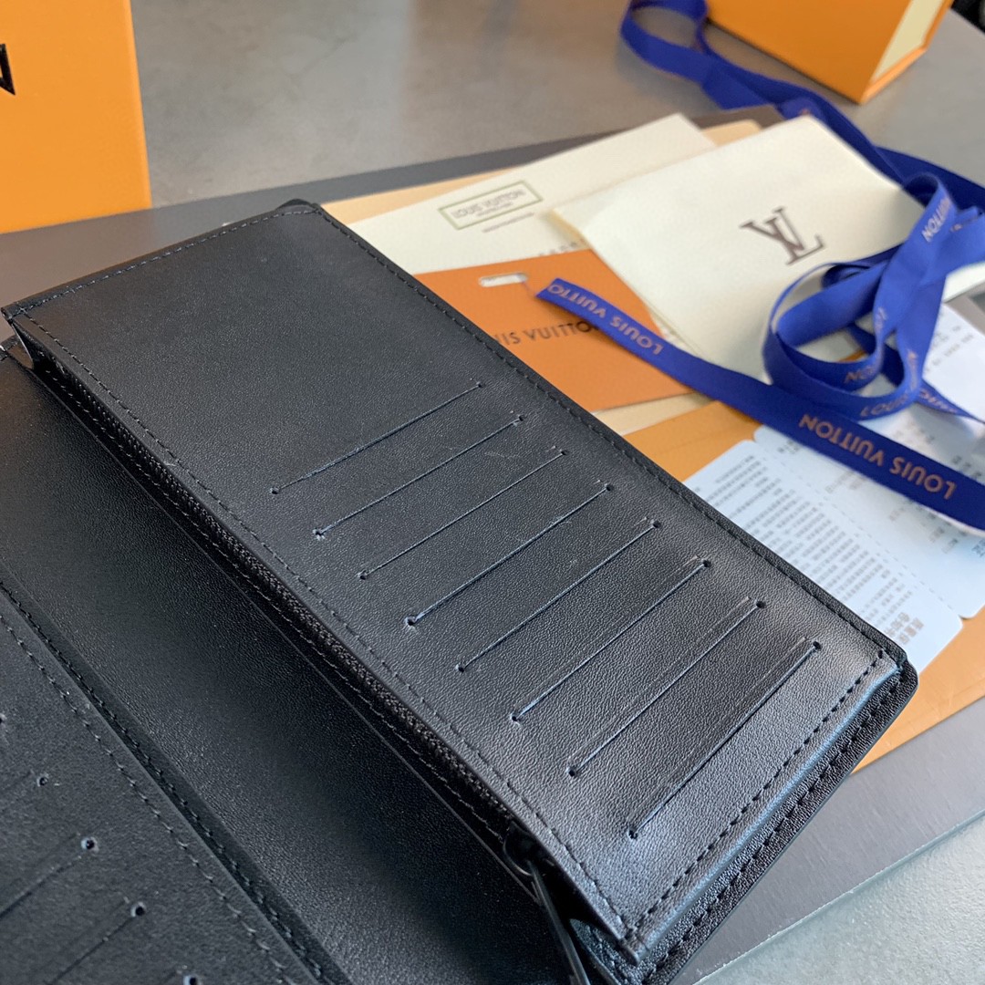 LOUIS VUITTON 路易威登 Portefeuille Brazza LV 长款 钱夹 钱包 男女同款 黑色 M69980