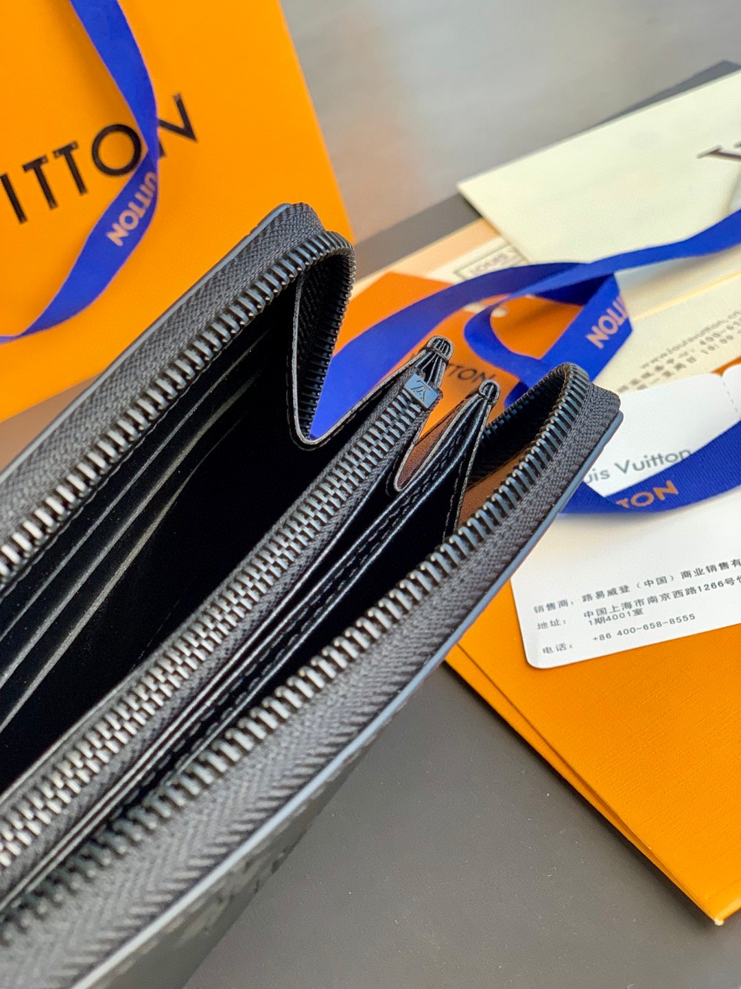 LOUIS VUITTON 路易威登 ZIPPY拉链 竖款 钱夹 钱包 男女同款 黑色 