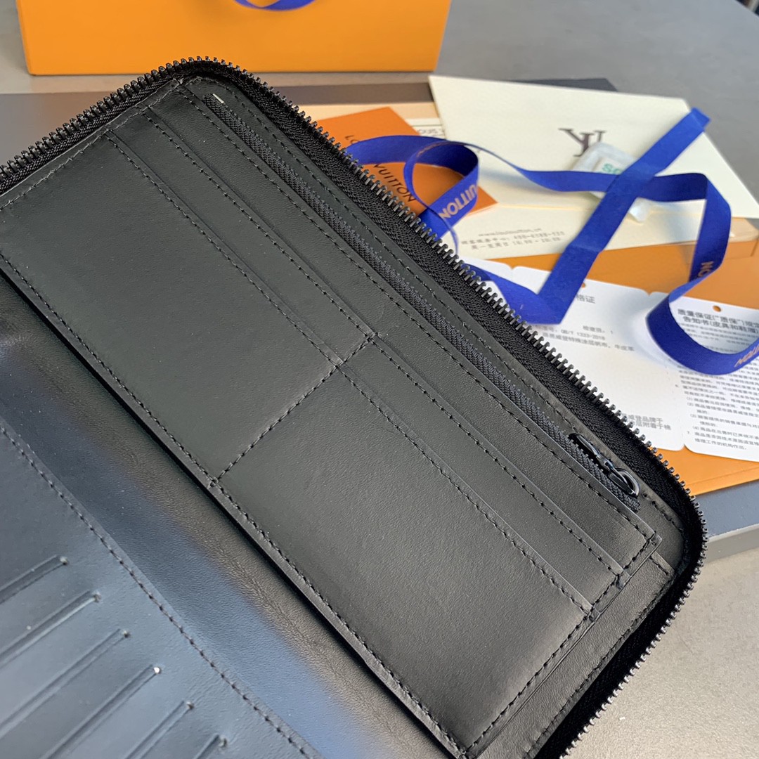 LOUIS VUITTON 路易威登 ZIPPY拉链 竖款 钱夹 钱包 男女同款 黑色 M62902