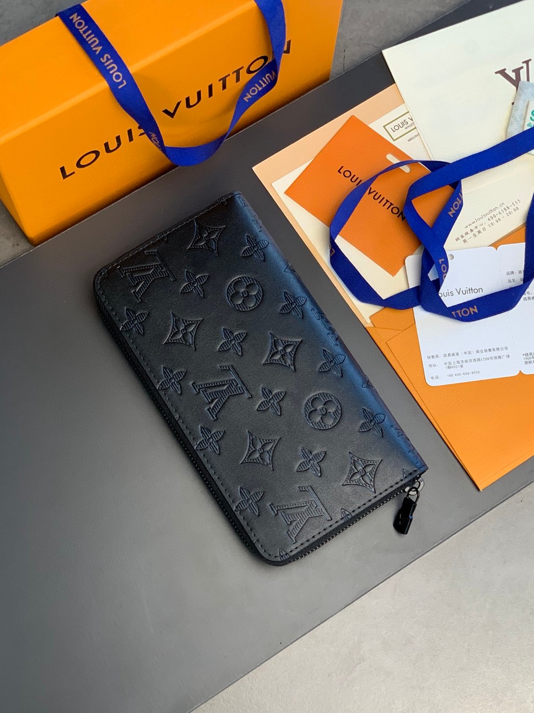 LOUIS VUITTON 路易威登 ZIPPY拉链 竖款 钱夹 钱包 男女同款 黑色 