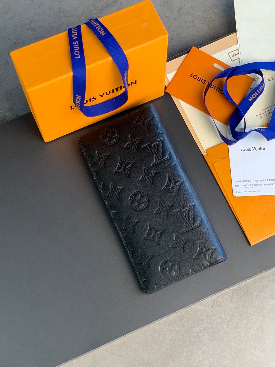 LOUIS VUITTON 路易威登 Brazza系列标志性Monogram压纹牛皮革 长款 钱夹 钱包 男女同款 黑色 M62900