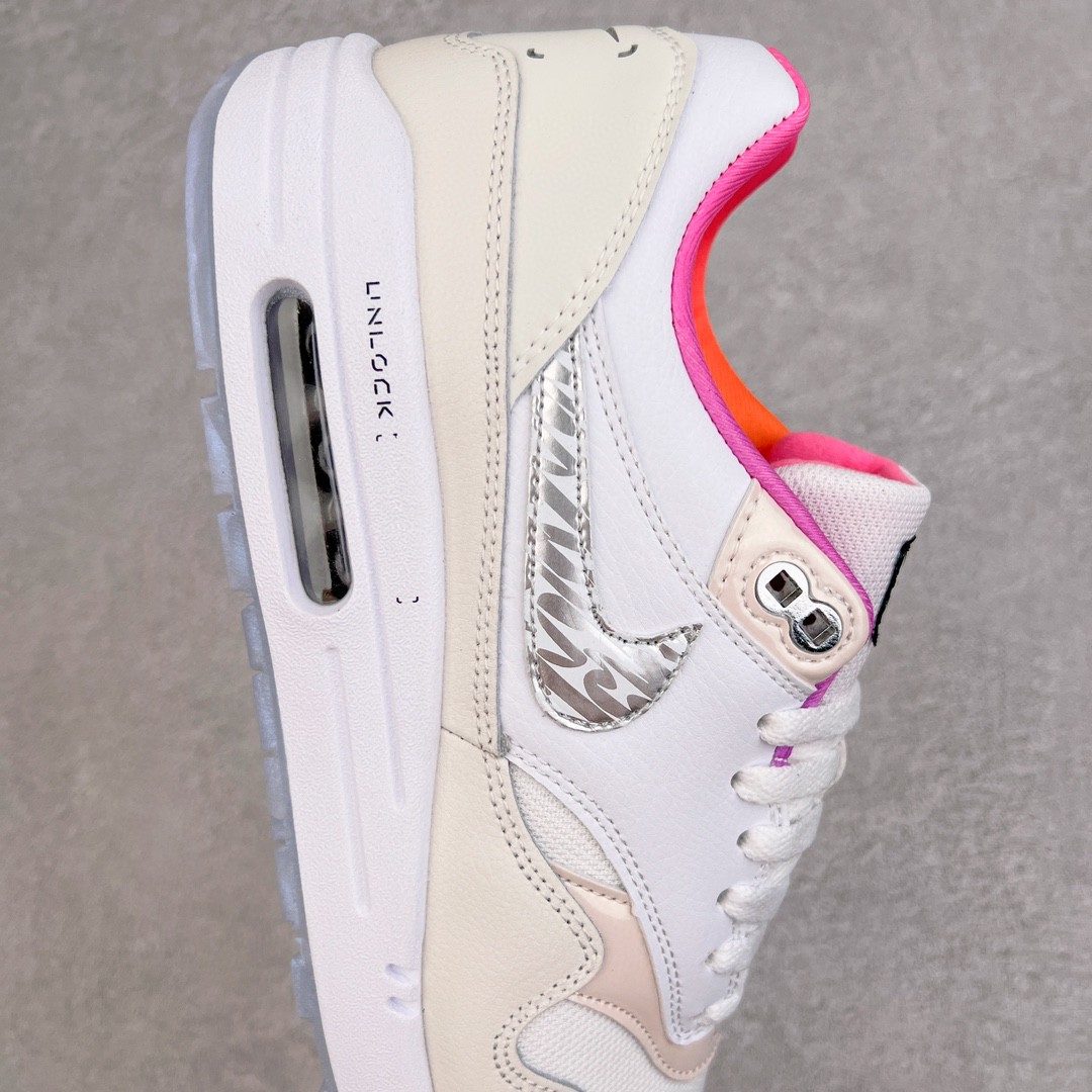 Nike Air Max 1 Unlock Your Space 低筒 减震运动鞋 休闲鞋 运动鞋 板鞋 男鞋 女鞋 白红 FN0608-101