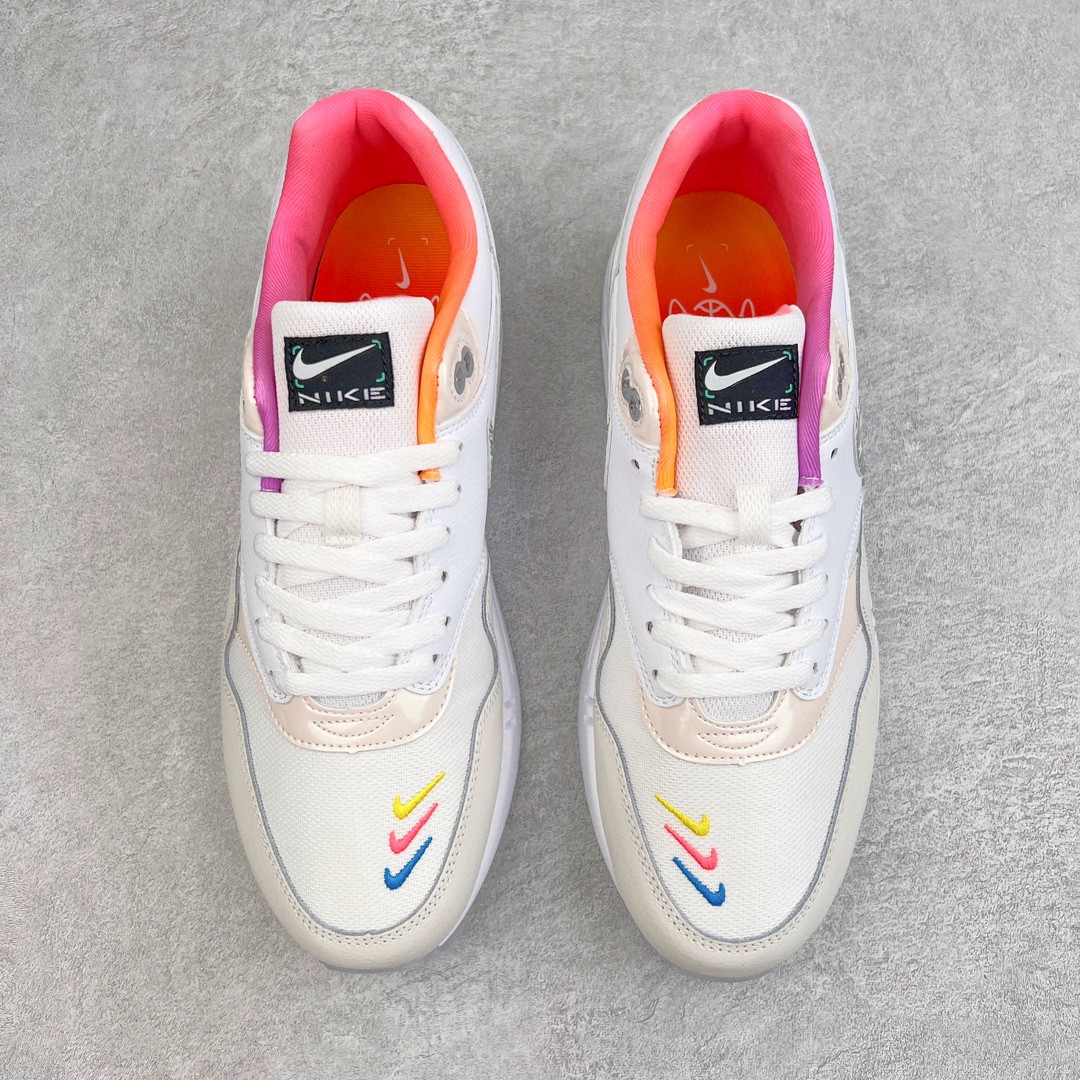 Nike Air Max 1 Unlock Your Space 低筒 减震运动鞋 休闲鞋 运动鞋 板鞋 男鞋 女鞋 白红 FN0608-101