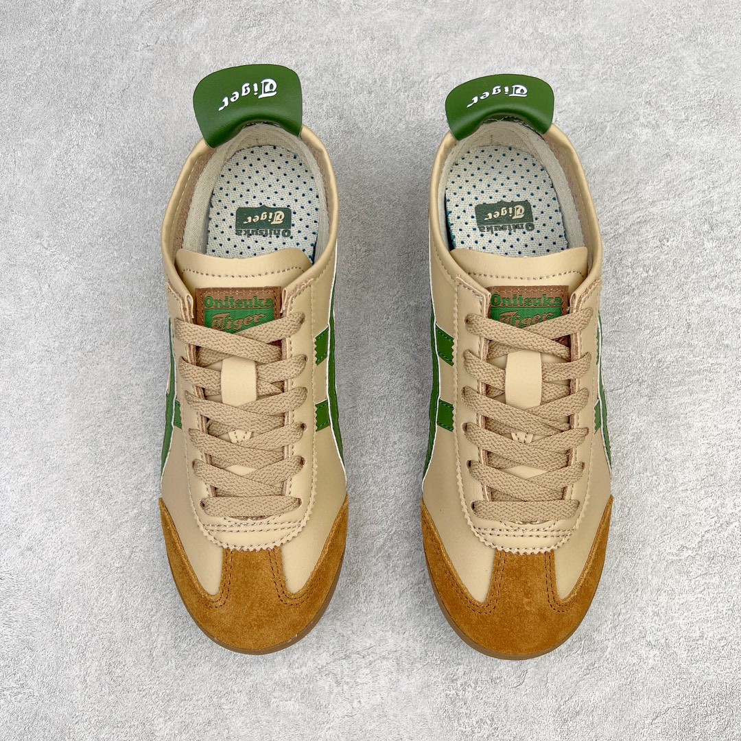 Onitsuka Tiger 鬼家虎 MEXICO 66 低筒 休闲鞋 跑步鞋 板鞋 棕绿色 THL202-1785