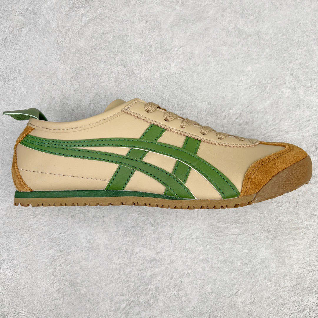 Onitsuka Tiger 鬼家虎 MEXICO 66 低筒 休闲鞋 跑步鞋 板鞋 棕绿色 THL202-1785