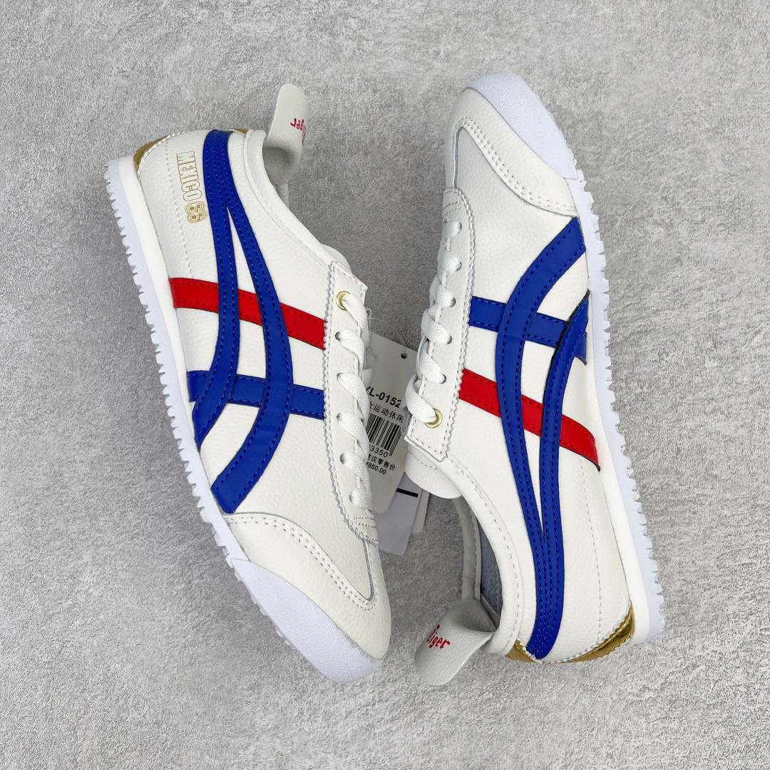 Onitsuka Tiger 鬼家虎 MEXICO 66 低筒 休闲鞋 跑步鞋 板鞋 白蓝 D507L-0152