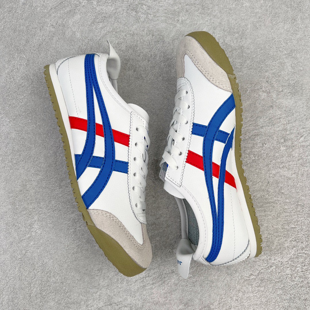 Onitsuka Tiger 鬼家虎 MEXICO 66 低筒 休闲鞋 跑步鞋 板鞋 白蓝红 DL408-0146