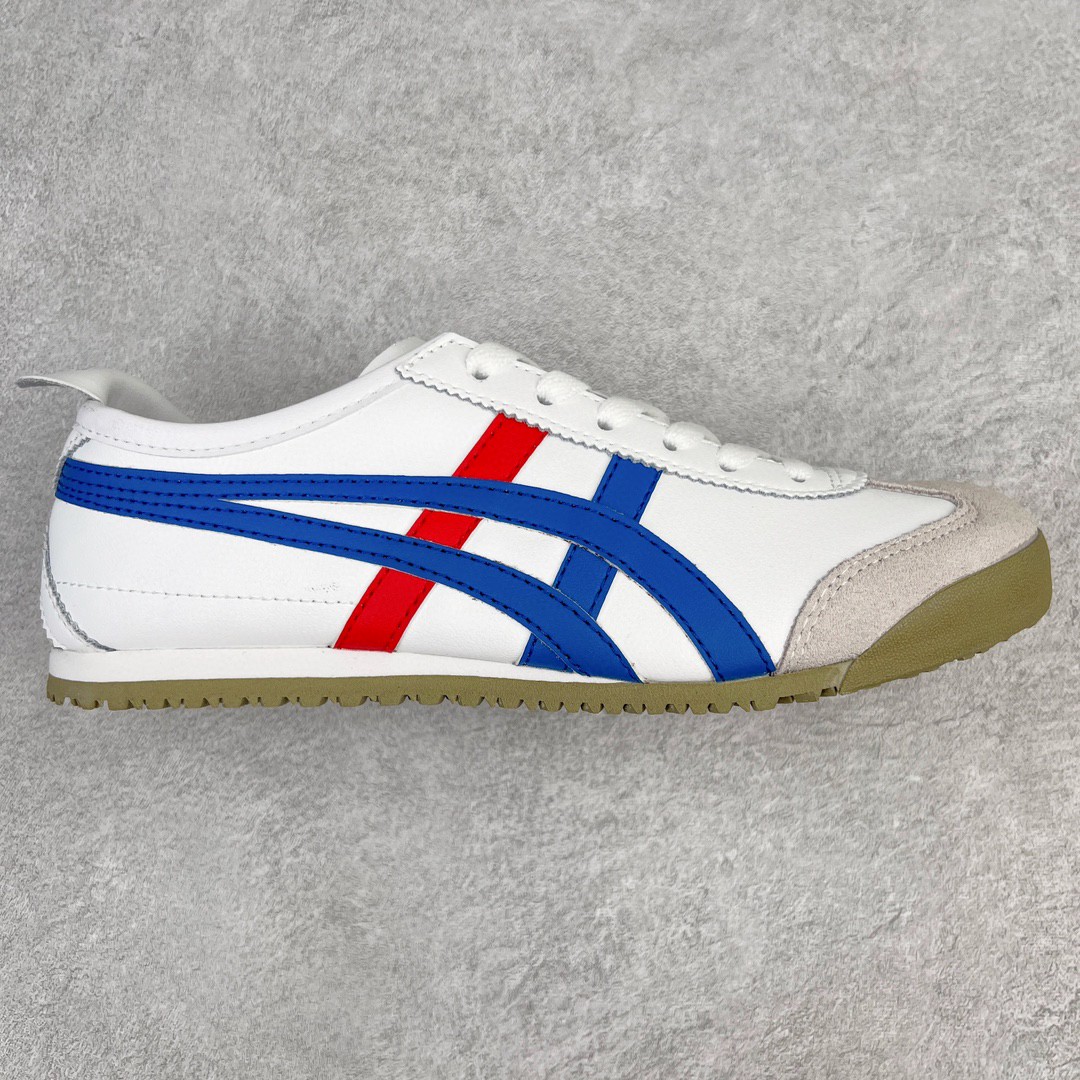 Onitsuka Tiger 鬼家虎 MEXICO 66 低筒 休闲鞋 跑步鞋 板鞋 白蓝红 DL408-0146