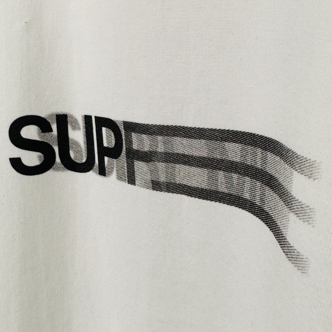 Supreme SS23 WEEK18 MOTION LOGO TEE 幻影 Logo 圆领 短袖 T 恤 男女同款 白色 SUP-SS23-273