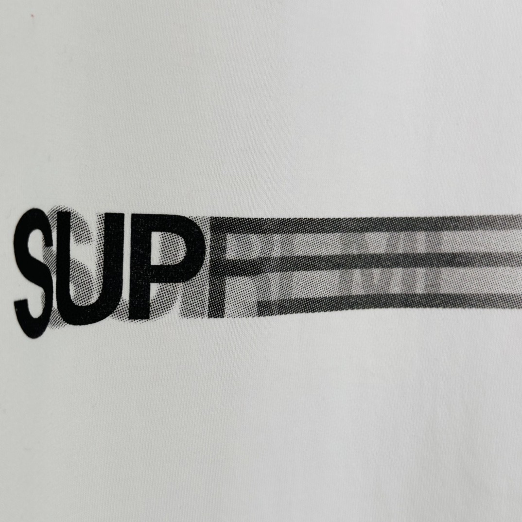 Supreme SS23 WEEK18 MOTION LOGO TEE 幻影 Logo 圆领 短袖 T 恤 男女同款 白色 SUP-SS23-273