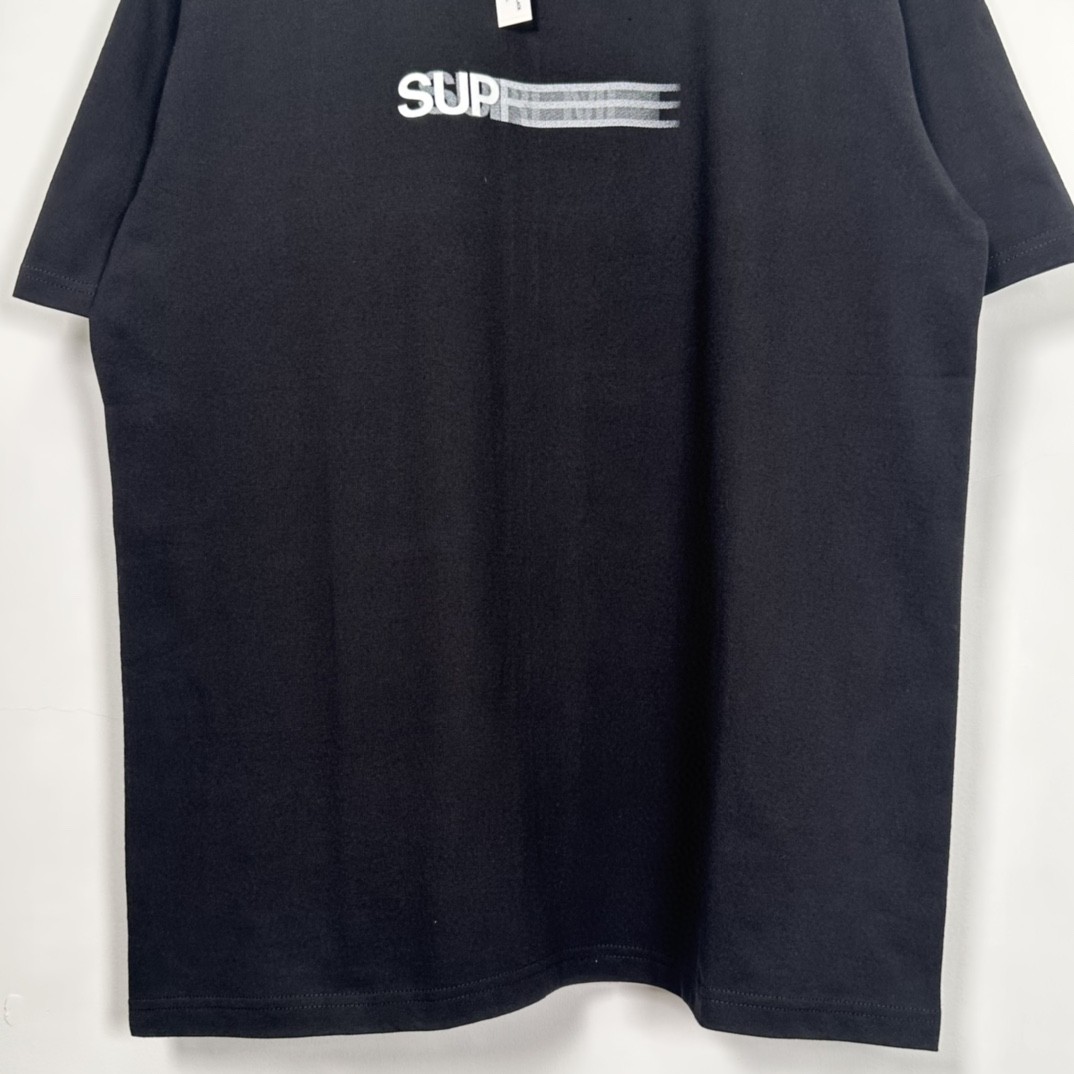 Supreme SS23 WEEK18 MOTION LOGO TEE 幻影 Logo 圆领 短袖 T 恤 男女同款 黑色 SUP-SS23-273