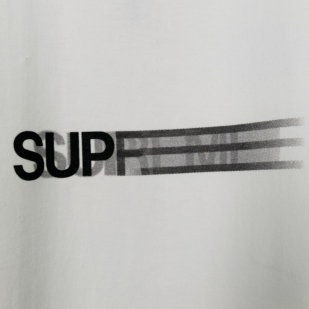 Supreme SS23 WEEK18 MOTION LOGO TEE 幻影 Logo 圆领 短袖 T 恤 男女同款 白色 SUP-SS23-273