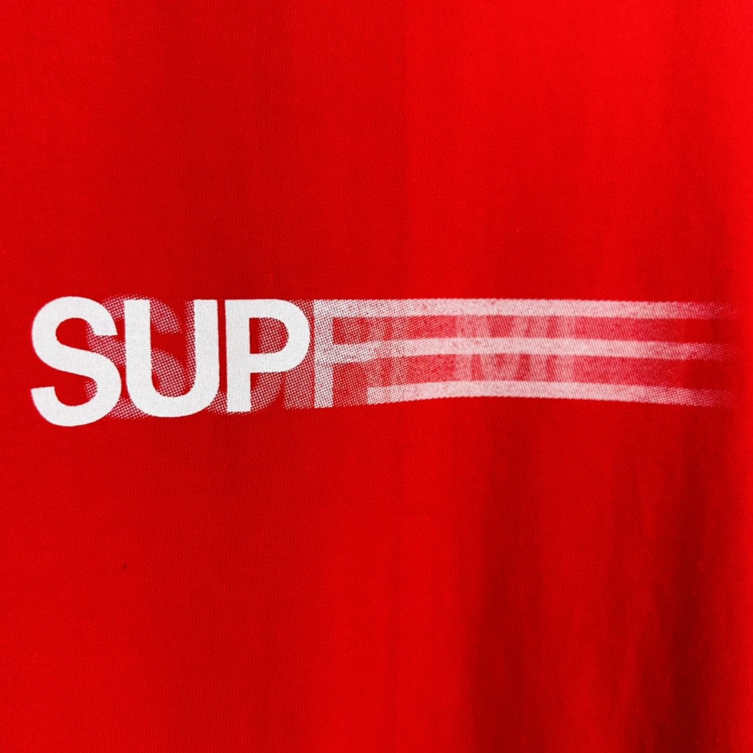Supreme SS23 WEEK18 MOTION LOGO TEE 幻影 Logo 圆领 短袖 T 恤 男女同款 红色 SUP-SS23-273