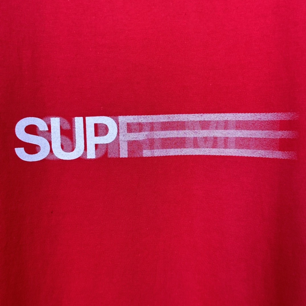 Supreme SS23 WEEK18 MOTION LOGO TEE 幻影 Logo 圆领 短袖 T 恤 男女同款 红色 SUP-SS23-273