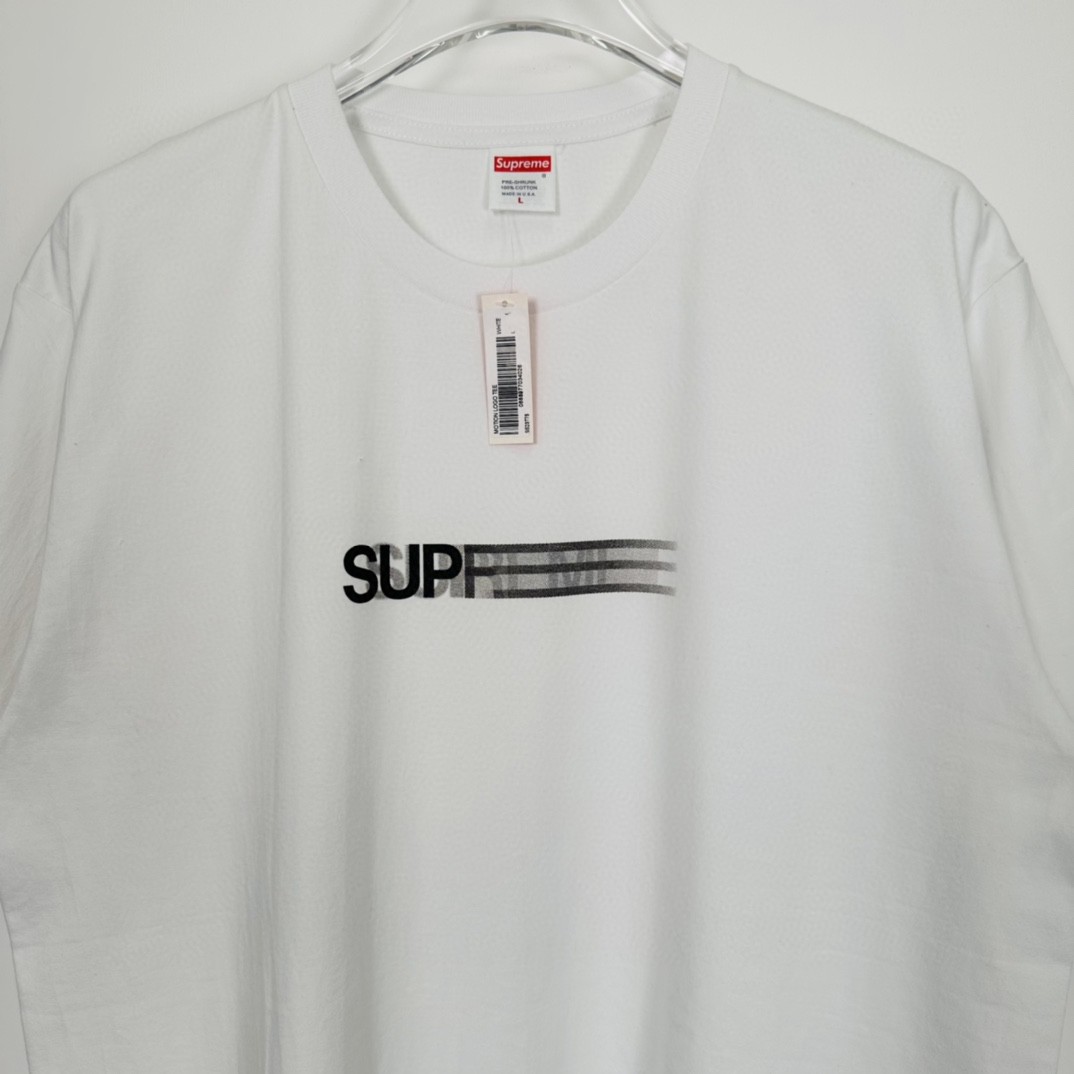Supreme SS23 WEEK18 MOTION LOGO TEE 幻影 Logo 圆领 短袖 T 恤 男女同款 白色 SUP-SS23-273