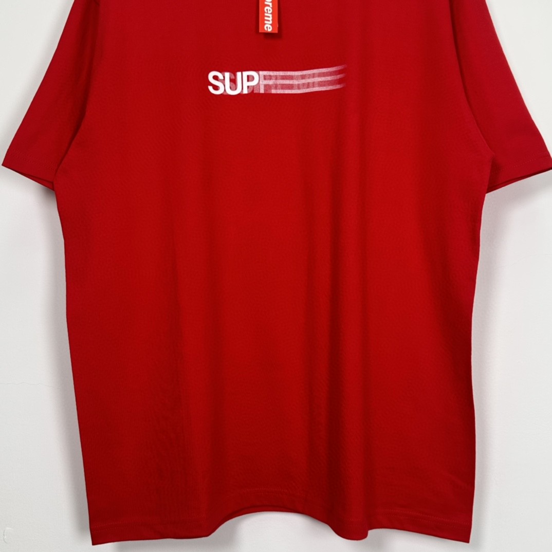 Supreme SS23 WEEK18 MOTION LOGO TEE 幻影 Logo 圆领 短袖 T 恤 男女同款 红色 SUP-SS23-273