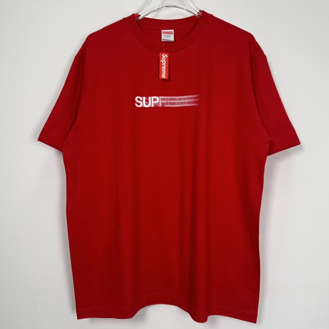 Supreme SS23 WEEK18 MOTION LOGO TEE 幻影 Logo 圆领 短袖 T 恤 男女同款 红色 SUP-SS23-273