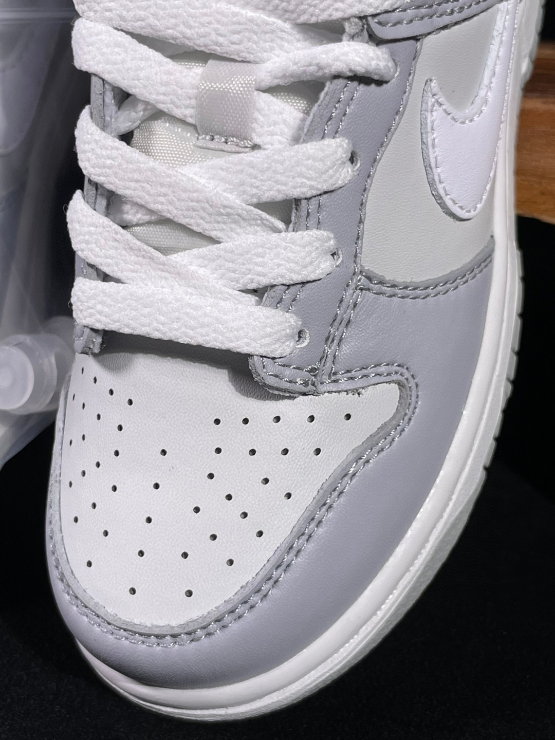 童鞋 Dunk Low Grey 复古休闲 板鞋 中童鞋 灰白 DH9756-001