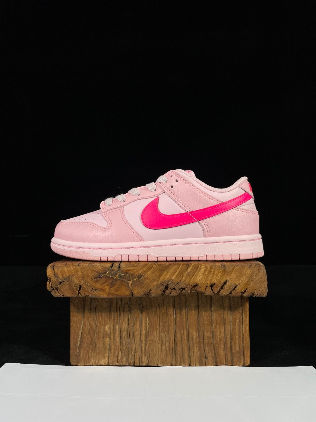 童鞋 Dunk Low Triple Pink 复古休闲 板鞋 中童鞋 粉色 DH9756-600