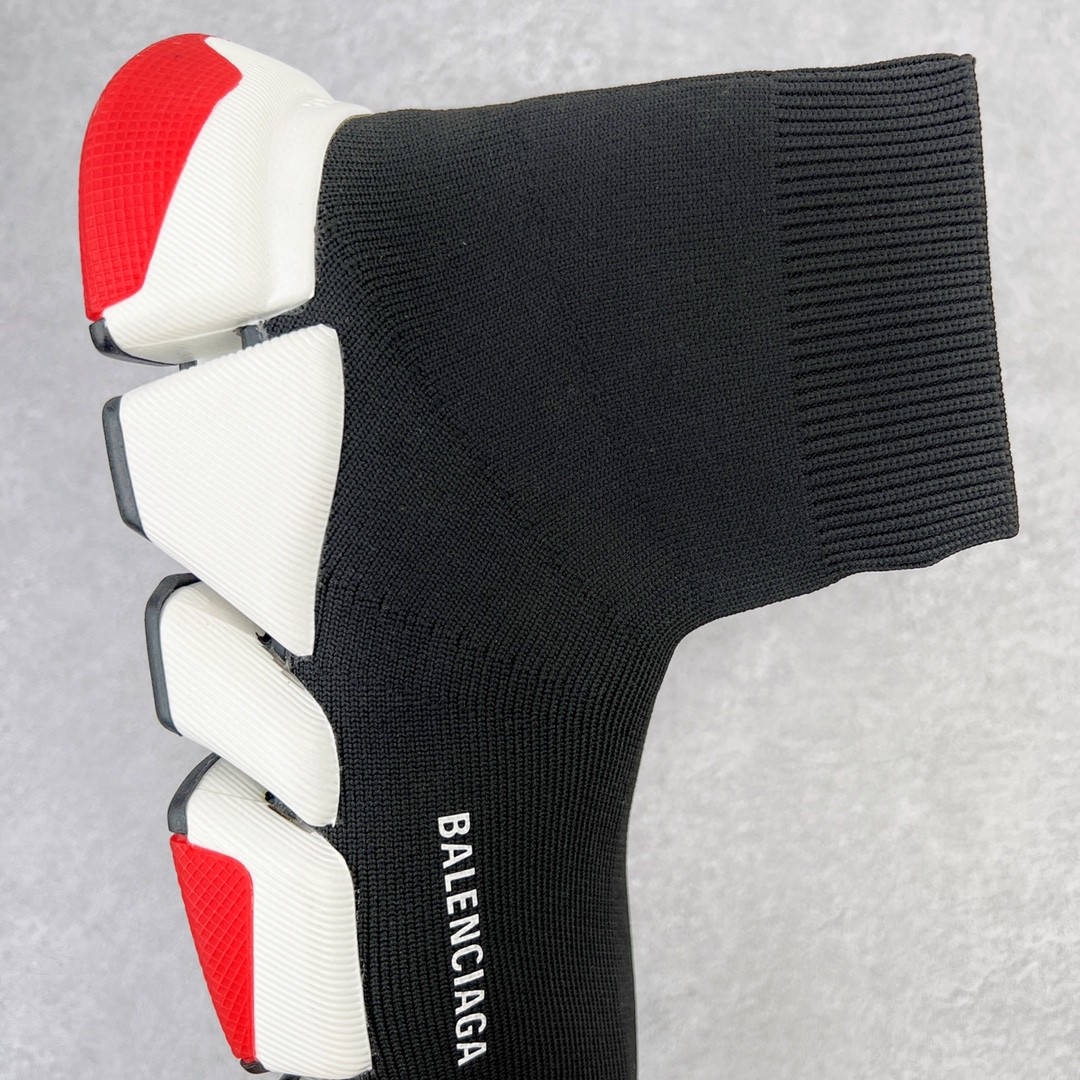 Balenciaga 巴黎世家 Speed 2.0 高筒 袜子鞋 运动鞋 休闲鞋 黑红 654020W2DI21096