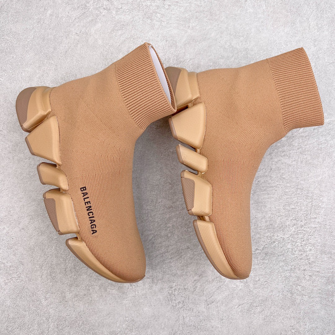 Balenciaga 巴黎世家 Speed 2.0 高筒 袜子鞋 运动鞋 休闲鞋 米色 617196W2DB19710