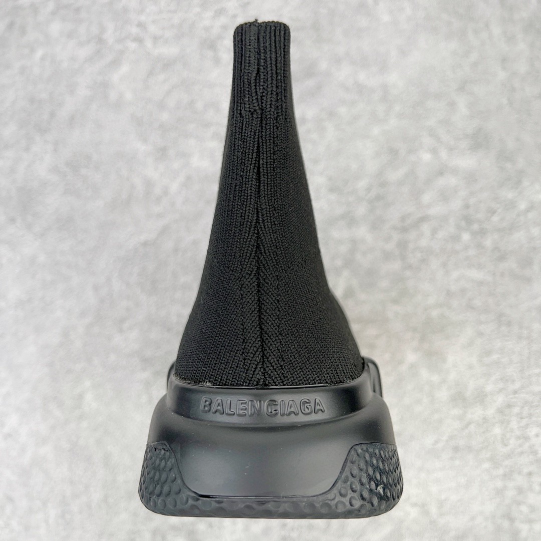 Balenciaga 巴黎世家 Speed 1.0 Clear 高筒 袜子鞋 运动鞋 休闲鞋 纯黑色 587280W2DB11013