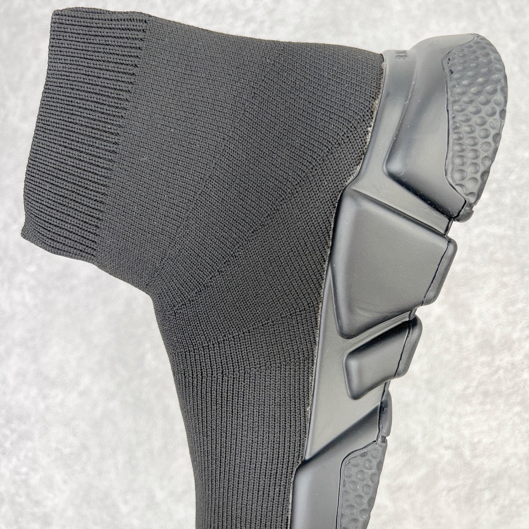 Balenciaga 巴黎世家 Speed 1.0 Clear 高筒 袜子鞋 运动鞋 休闲鞋 纯黑色 587280W2DB11013