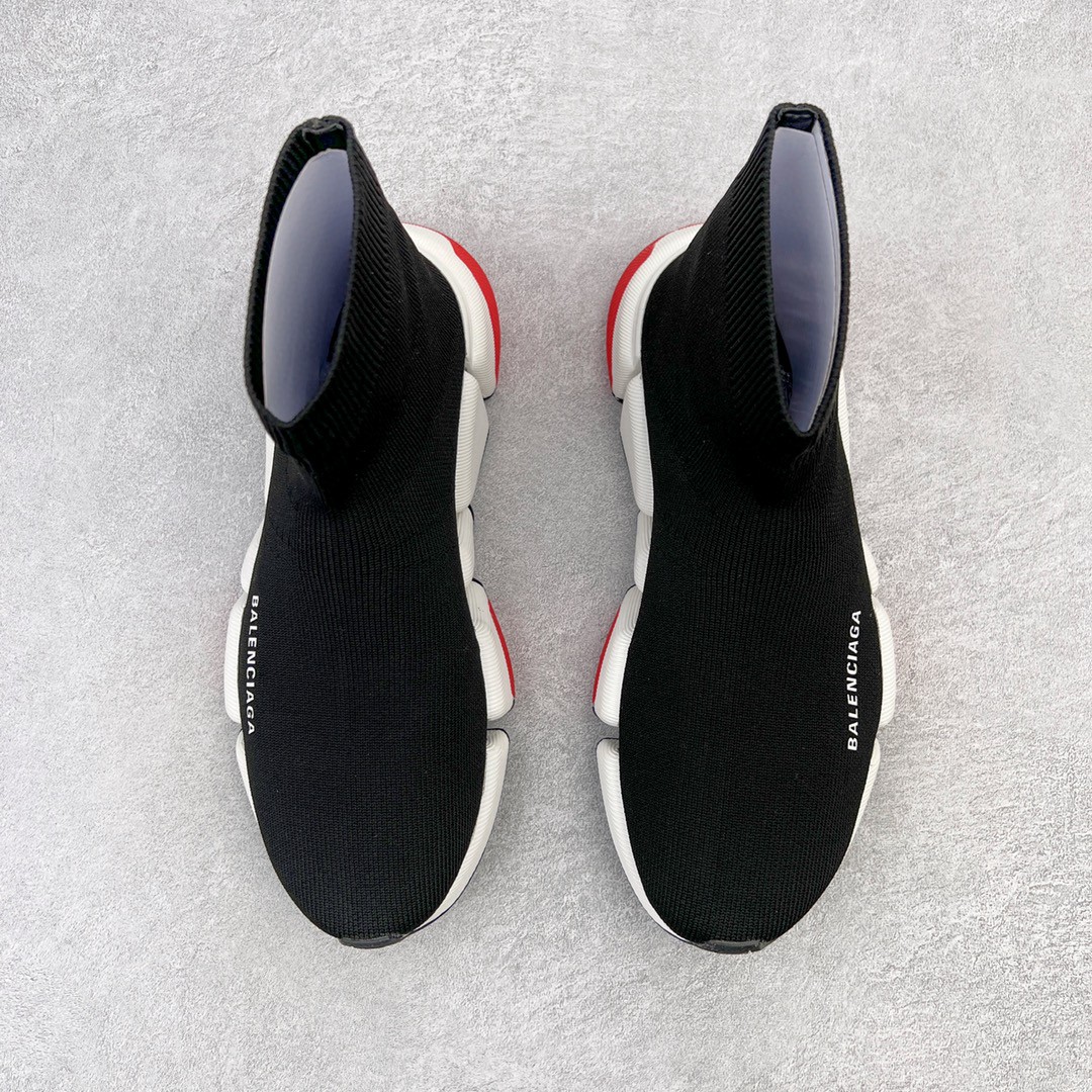 Balenciaga 巴黎世家 Speed 2.0 高筒 袜子鞋 运动鞋 休闲鞋 黑红 654020W2DI21096