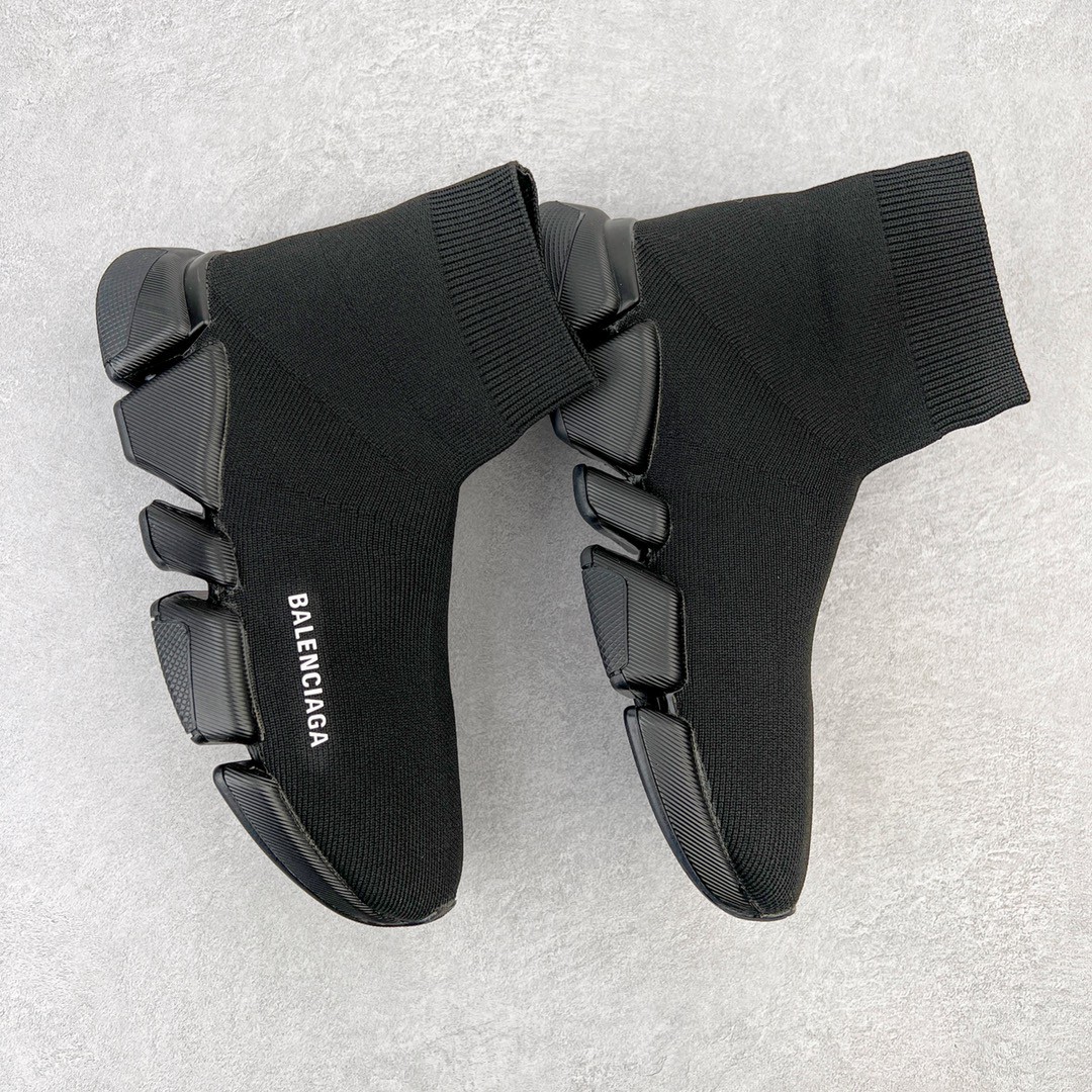 Balenciaga 巴黎世家 Speed 2.0 高筒 袜子鞋 运动鞋 休闲鞋 纯黑色 617239W17011013