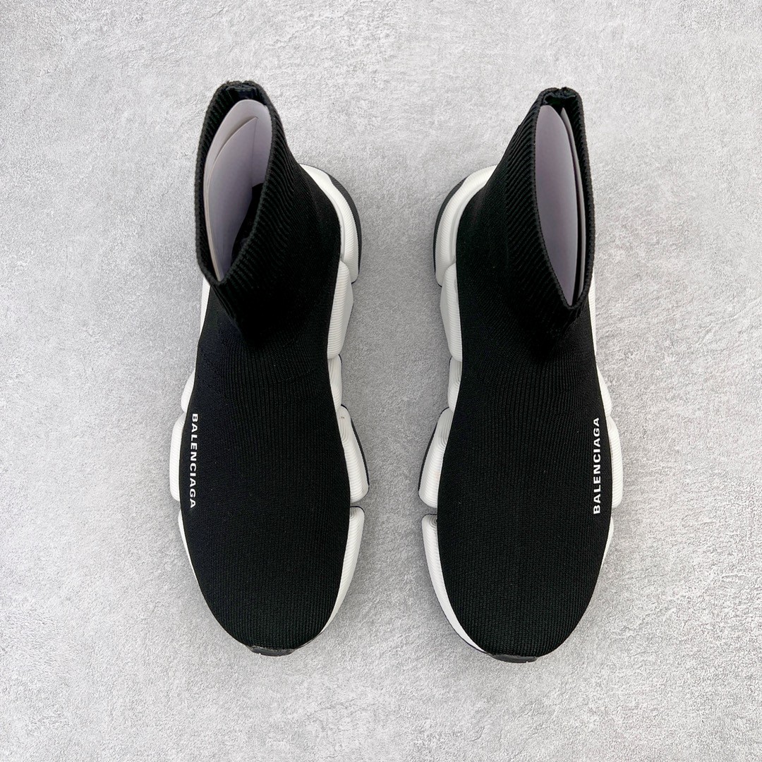 Balenciaga 巴黎世家 Speed 2.0 高筒 袜子鞋 运动鞋 休闲鞋 黑白 617239W17021015