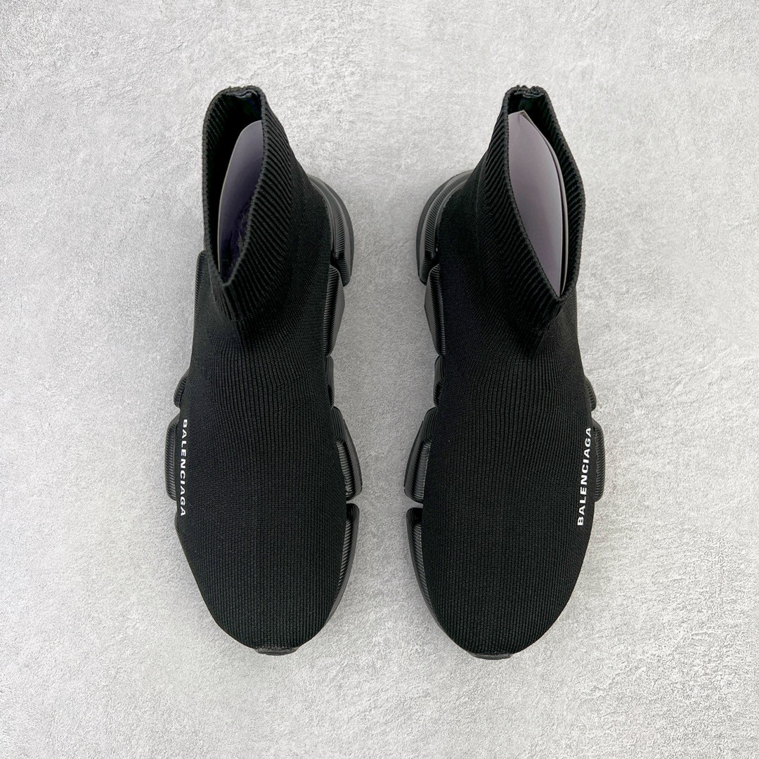 Balenciaga 巴黎世家 Speed 2.0 高筒 袜子鞋 运动鞋 休闲鞋 纯黑色 617239W17011013
