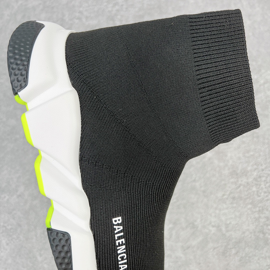 Balenciaga 巴黎世家 Speed Trainers 高筒 袜子鞋 运动鞋 休闲鞋 黑绿 551185W05G01000