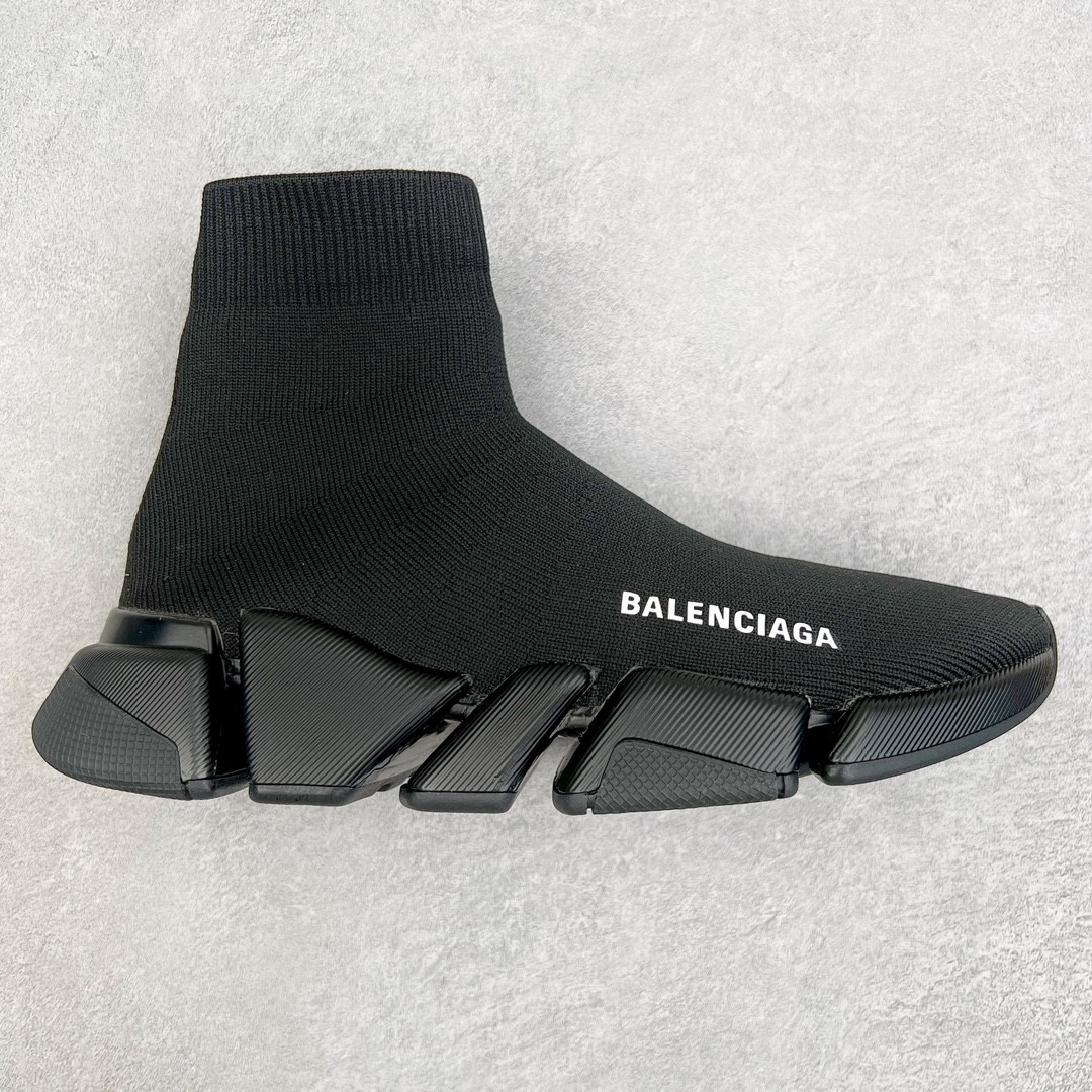 Balenciaga 巴黎世家 Speed 2.0 高筒 袜子鞋 运动鞋 休闲鞋 纯黑色 617239W17011013