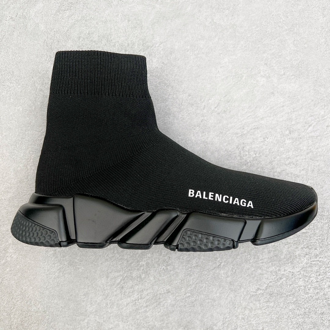 Balenciaga 巴黎世家 Speed 1.0 Clear 高筒 袜子鞋 运动鞋 休闲鞋 纯黑色 587280W2DB11013