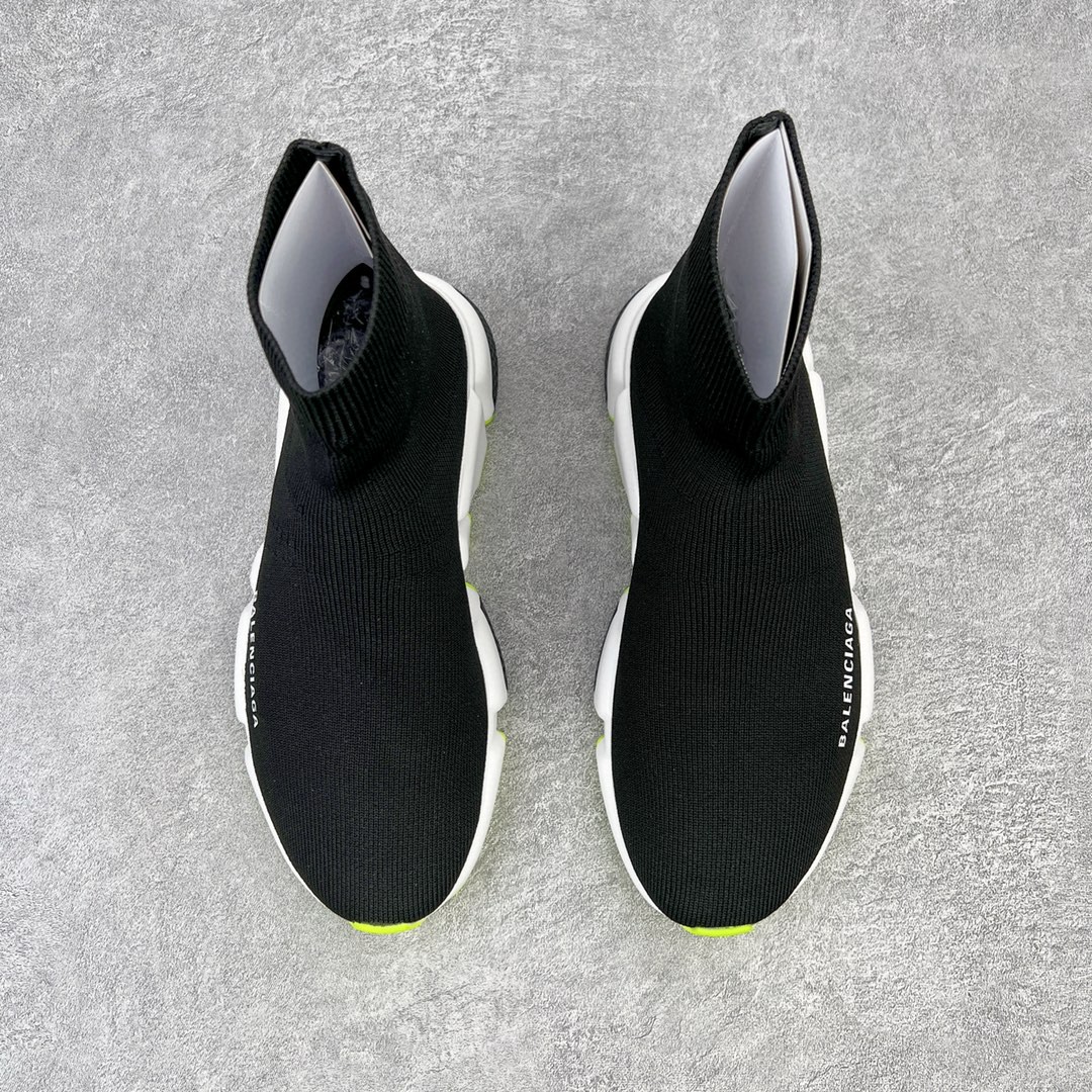 Balenciaga 巴黎世家 Speed Trainers 高筒 袜子鞋 运动鞋 休闲鞋 黑绿 551185W05G01000