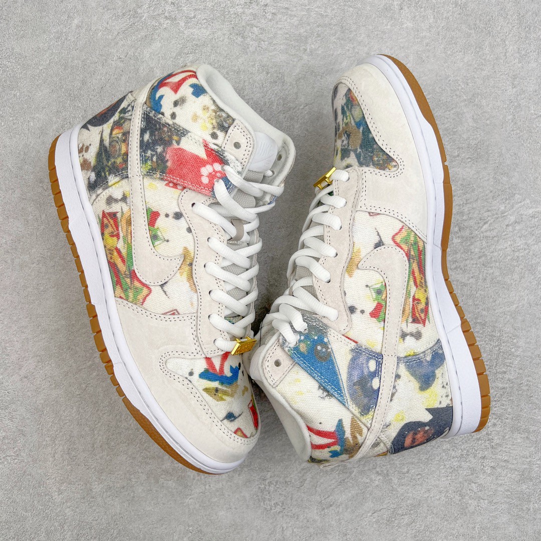 Supreme Nike Dunk SB High Rammellzee 联名款 灰色 高筒 休闲鞋 板鞋 男鞋 女鞋 FD8779-100