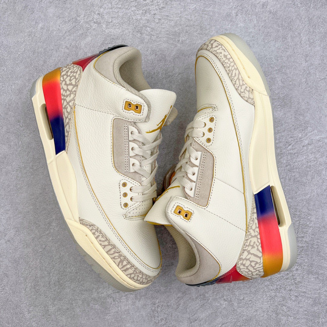 J Balvin Jordan Air Jordan 3 联名款 白蓝红 AJ3 低筒 休闲鞋 篮球鞋 板鞋 男鞋 FN0344-901